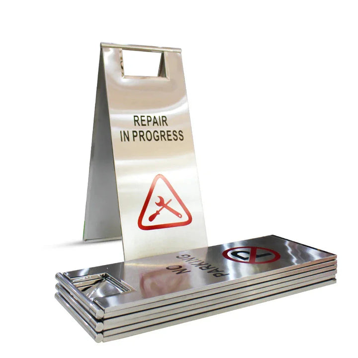 Stainless Steel Foldable Warning Sign