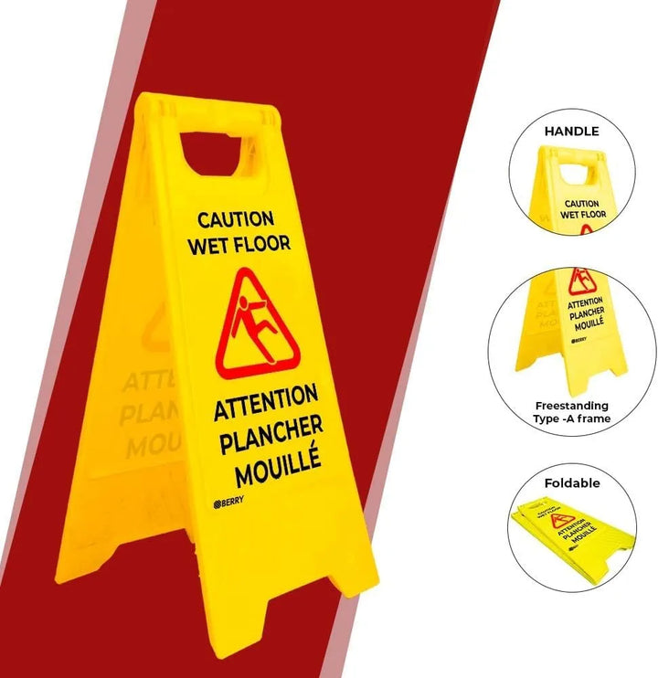Yellow floor sign