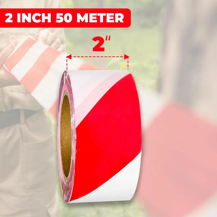 Red and White danger plastic tape
