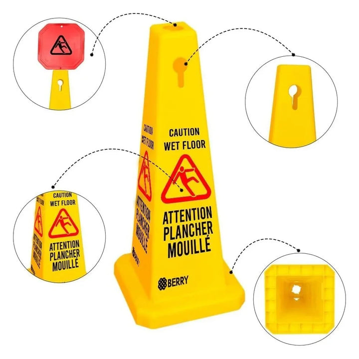Warning Safety Cone Yellow