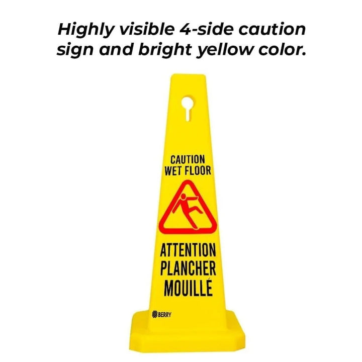 4 Side Sign Warning Cone
