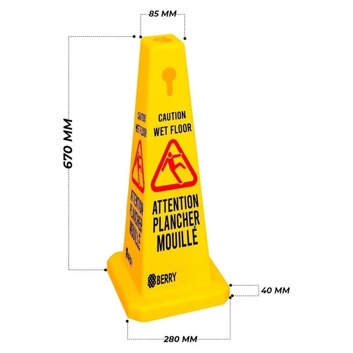 Caution Wet Floor Safety Cone