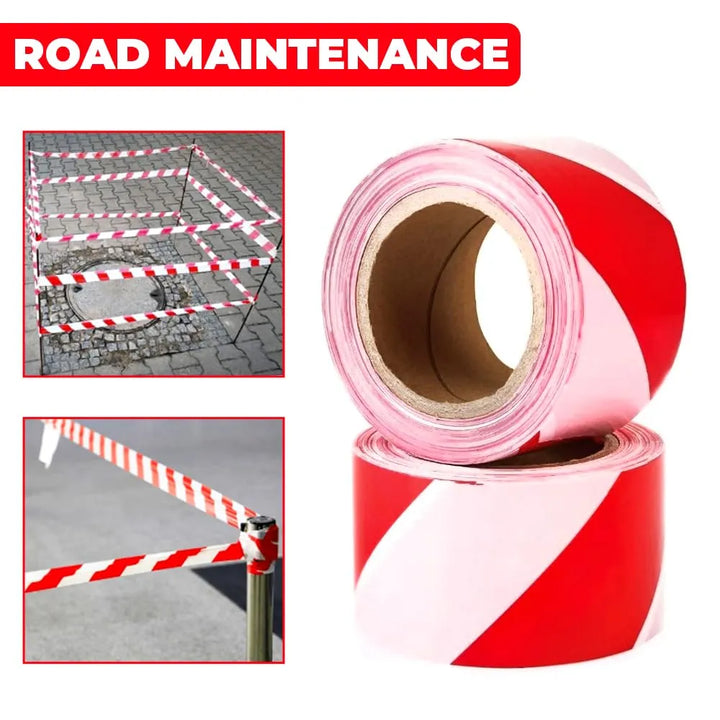 red and white tape