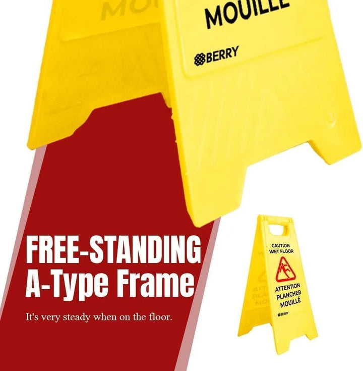 Free standing wet floor safety sign