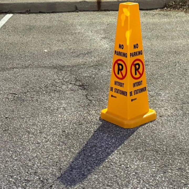 Yellow parking cone