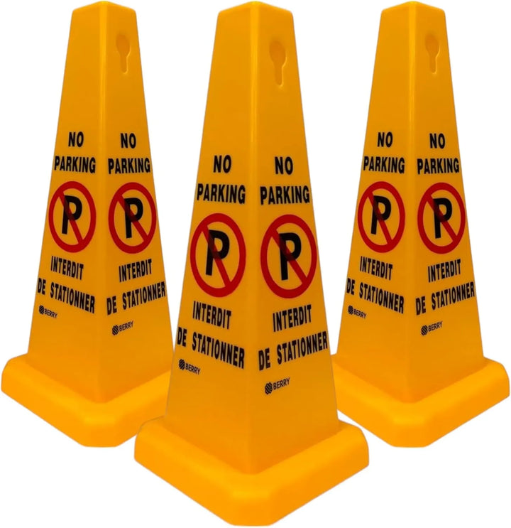 3 sets of no parking cone