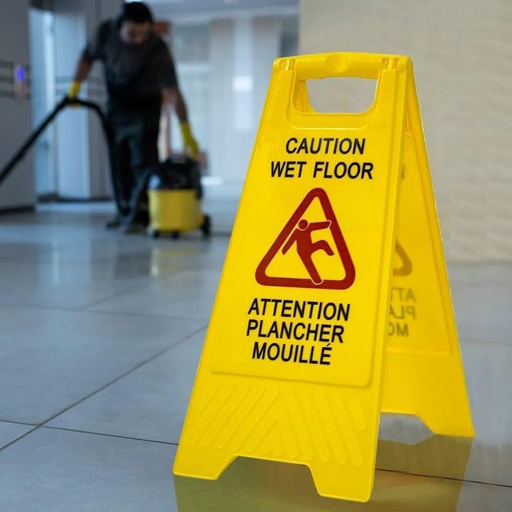 Plastic wet floor