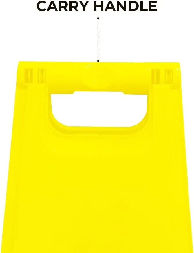 Portable blank floor sign with carry hadle