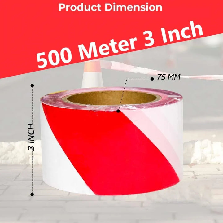 Red and White safety warning tape
