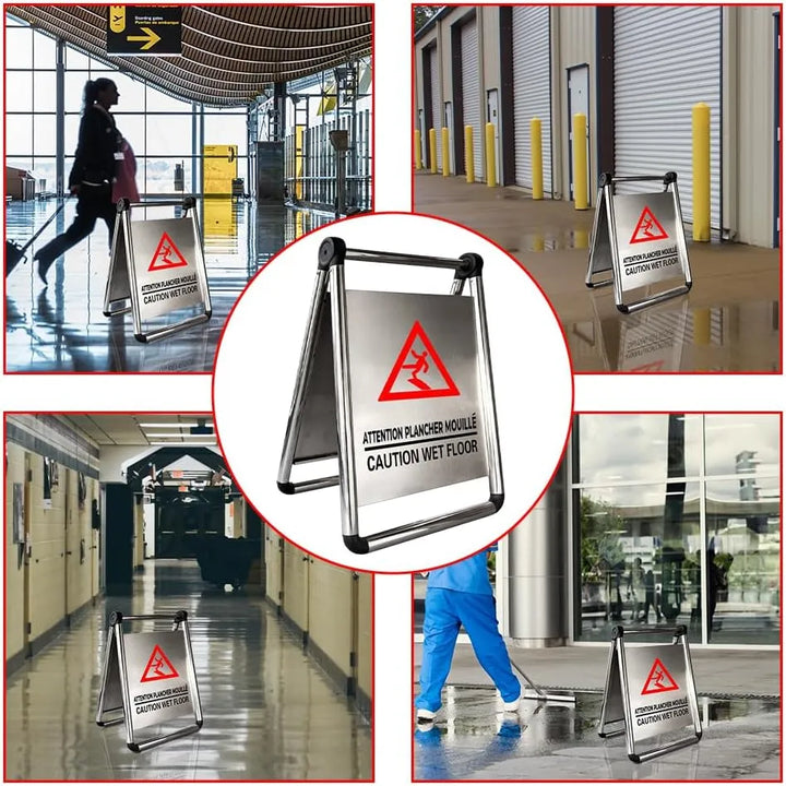 Warning Slippery Wet Floor Sign